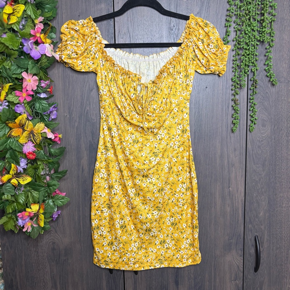 🌸5/$25🌸NWOT Shein Floral Printed Short Sleeve Mini Dress Size Small